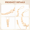 Wall Hanging Photo Display with Wooden Beads Garland AJEW-WH20011-54A-6