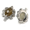Natural Labradorite Faceted Oval Connector Charms G-G181-06P-07-2