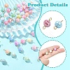 50Pcs Glass Pendants PALLOY-YW00103-2