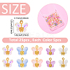 25Pcs 5 Colors Glass Pendants GLAA-YW0005-47-2