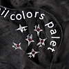 Star Alloy Rhinestone Cabochons MRMJ-WH0075-114-13-1