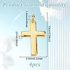 4Pcs 925 Sterling Silver Cross Charms FIND-GO0002-62B-2