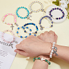 10Pcs Natural Gemstone Beads Stretch Bracelets for Women Men BJEW-HS00011-3