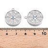 Brass Micro Pave Cubic Zirconia Pendants KK-S356-012P-NF-3