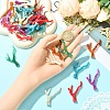 60Pcs 6 Colors Acrylic Pendants OACR-YW0003-18-5