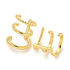 Brass Cuff Earrings for Women EJEW-C104-131G-2