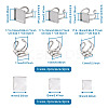 1 Box 9Pcs 304 Stainless Steel Cuff Pad Ring Settings DIY-PJ0001-11-5