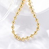 Long-Lasting Plated Brass Round Bead Slider Beacelets for Women Men BJEW-E089-01G-01-3