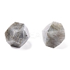 No Hole/Undrilled Natural Labradorite Beads Home Display Decorations with Natural Agate Bases G-H240-01F-2