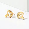 Elegant Mushroom 201 Stainless Steel Stud Earrings UQ0221-2