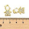 Brass Micro Pave Clear Cubic Zirconia Prince Connector Charms X-KK-K365-15B-G-3