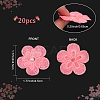 Gorgecraft 20Pcs 3D Flower Polyester Lace Computerized Embroidery Ornament Accessories DIY-GF0006-05A-2