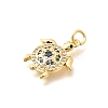 Brass Micro Pave Cubic Zirconia Pendants KK-Q040-02E-G-2