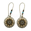 Bohemia Vintage Fower Dangle Earrings LS-EJEW-I261-01AB-1