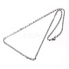 Tarnish Resistant 304 Stainless Steel Cable Chains Necklaces LS-NJEW-O058-12P-2