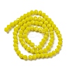 Opaque Solid Color Electroplate Glass Beads Strands EGLA-A039-P4mm-A05-2