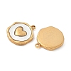 304 Stainless Steel Pave Natural Shell Pendants STAS-F319-02B-G02-2
