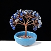 Natural Lapis Lazuli Chips Tree of Life Decorations with Bowl Base PW-WG1DC7A-09-1