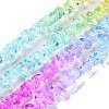 Spray Painted Transparent Glass Beads Strands GLAA-P060-01A-15-1