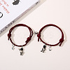 2Pcs Magnetic Spaceman Alloy & Plastic Charm Bracelets FS-WG3FC4A-03-1