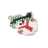 Christmas Themed Glass Seed Beaded Pendants PALLOY-MZ00868-03-3