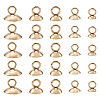 75pcs 5 Styles 304 Stainless Steel Bead Cap Pendant Bails STAS-CD0001-14-1