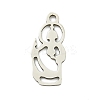 Non-Tarnish 201 Stainless Steel Pendants STAS-M015-04P-1