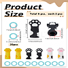 6Pcs 3 Colors Cartoon Style Pen Caps AJEW-LP0007-77-2