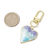 Heart 304 Stainless Steel Enamel Pendant Decorations HJEW-JM02901-4