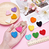 12Pcs 12 Colors Heart Handmade Wool Felt Ornament Accessories AJEW-WR0002-62-3