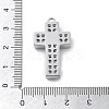 304 Stainless Steel Micro Pave Cubic Zirconia Pendants STAS-Z121-48P-3