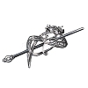 Tibetan Style Alloy Hair Sticks PW-WGAED14-02-1