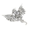 Dragon with Evil Eye Alloy Rhinestone with Plastic Lapel Pins for Backpack Clothes X1-JEWB-G043-02B-2