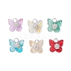 Electroplate Glass Beads Charms PALLOY-JF03107-02-1