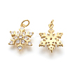 Brass Micro Pave Cubic Zirconia Pendants X-KK-F774-10G-NR-2