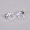 304 Stainless Steel and Plastic Clip-on Earring Findings LS-STAS-G225-27P-1