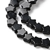 Natural Black Stone Beads Strands G-G085-B52-02-4