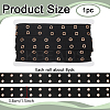 8 Yards Polyester Ribbon with 2-Row Golden Tone Alloy Eyelets SRIB-NB0001-18B-2