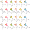 24Pcs 6 Colors Luminous Transparent Resin Pendants RESI-SP0001-01-1