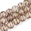 Handmade Foil Glass Beads Strands FOIL-N033-05H-1