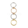 Brass Micro Pave Cubic Zirconia Plain Band Finger Rings for Women RJEW-P160-01G-MC-5