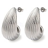 Teardrop Brass Stud Earrings for Women EJEW-A034-04P-1