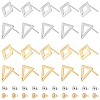 DICOSMETIC 40Pcs 4 Style 201 Stainless Steel Stud Earring Findings with Hole EJEW-DC0001-21-1