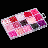 15 Styles Glass Seed & Bugle Beads SEED-PA0001-14B-7