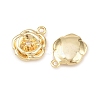 Brass Micro Pave Clear Cubic Zirconia Charms KK-G544-07G-01-2