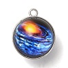 Galaxy Theme Luminous Glass Ball Pendants GLAA-D021-01P-05-1