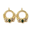 Brass Micro Pave Cubic Zirconia Pendants KK-P308-77G-1