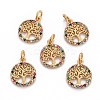 Brass Micro Pave Cubic Zirconia Charms LS-ZIRC-L070-45G-1
