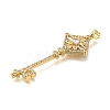 RacRack Plating Brass Micro Pave Cubic Zirconia Big Pendants ZIRC-F142-51G-2