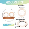 Undyed Wood Pendants WOOD-TA0001-46B-4